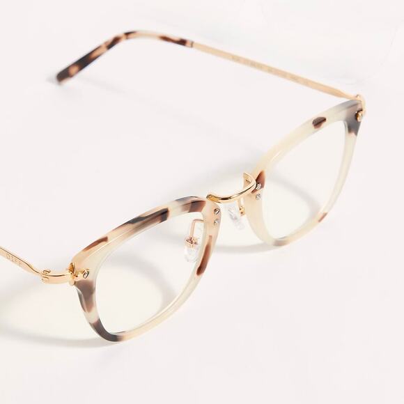 EUC Diff Eyewear Rue Blue Light Glasses Himalayan Tortoise Beige Frame 46mm Lens - Picture 3 of 15